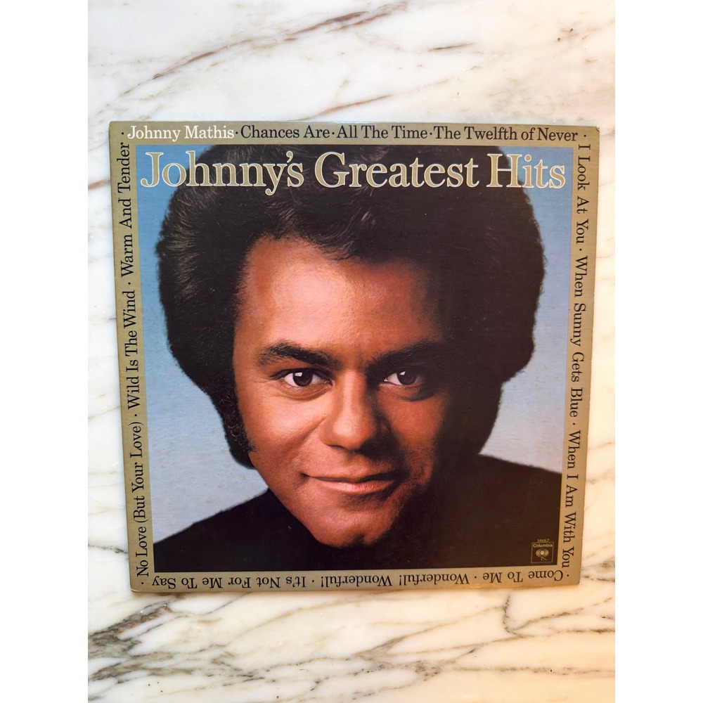 Vintage Johnny Mathis Johnny's Greatest Hits Vinyl LP Columbia 1977